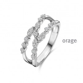 Orage Ring BA059 in zilver met zirconium